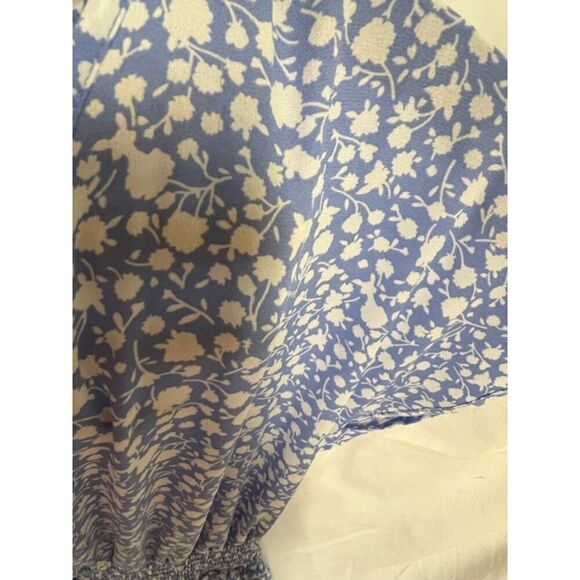 SIENNA SKY Baby Blue and White Flowered Flowy Dress - Picture 5 of 7